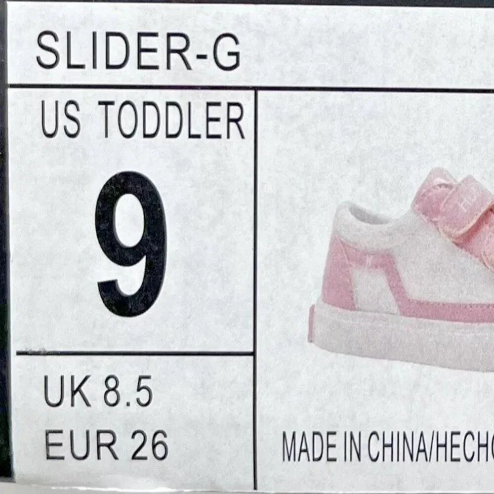 Hurley Toddler Girls Slip-on Canvas Sneakers Size 9-10 Pink-White Casual Comfort